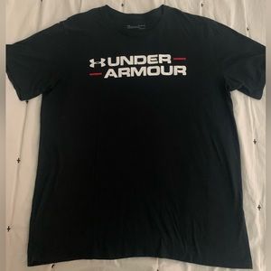 Men’s, black Under Armour workout T-shirt.